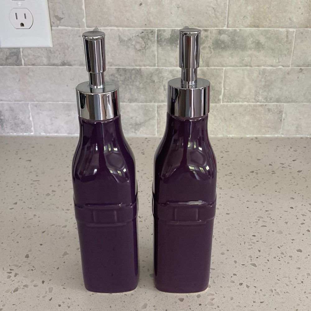 Longaberger Eggplant Pump Dispensers - Picture 2 of 3